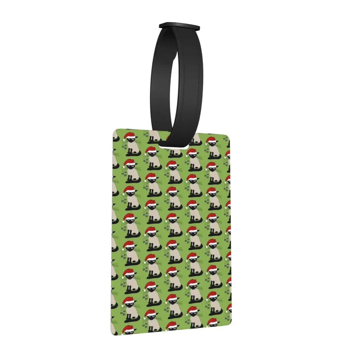 Etichette per Bagagli con Gatto Natalizio Siamese, Accessori per Valigie, Etichetta per Bagaglio da Viaggio, Porta Etichetta ID