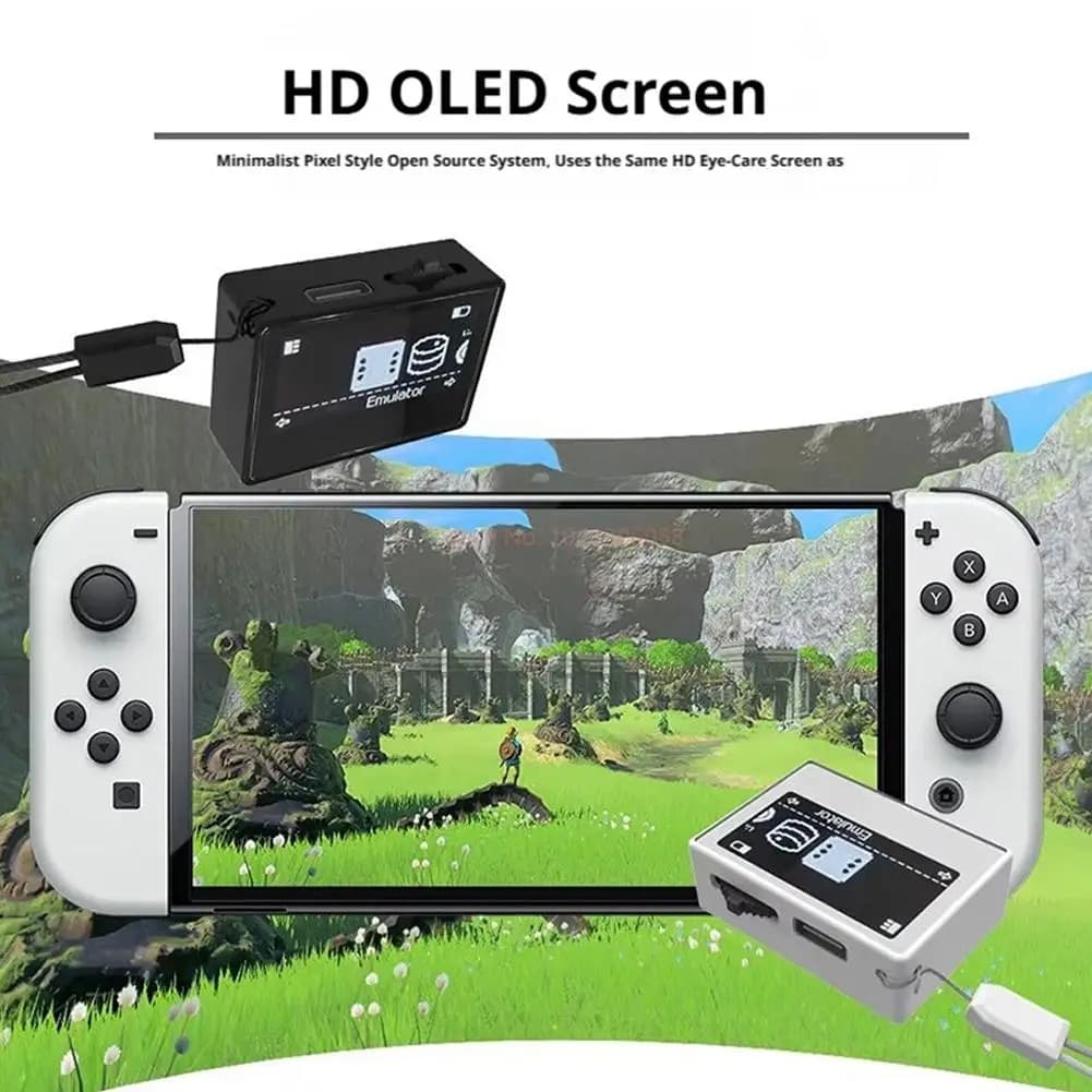 Emulatore INFC Pixl Amiibo per Switch con Rotella di Scorrimento a Una Mano, NFC Visuale OLED HD, Supporta 14 Lingue, Emulatore di Smart Card