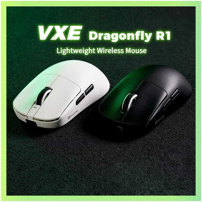 VXE R1 PRO/PRO MAX Lightweight Gaming Mouse Dual Mode 2.4G/Wired Low latency PAW3395 4K BT Gaming E-Sport/Office