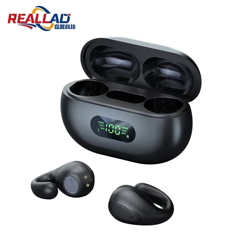 New M31 Bluetooth Headset 5.3 Wireless Bone Conduction Headphones Clip Ear Music Noise Cancellation Call HD Sport Gaming Headset