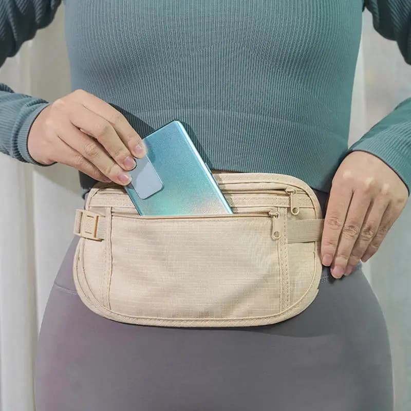 Universal Cartoon Bags for Mobile Phone Sports Waist Waist Belt for Travel Thin Travel Wallet Hidden for Women and Men