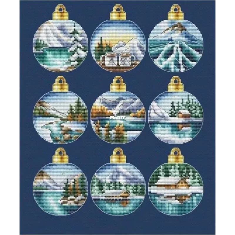GUA209 Kit Christmas Chorus Ornament Festival Ornament Christmas Tree Decorations Cross Stitch Kits Cross-stitch Embroidery Set