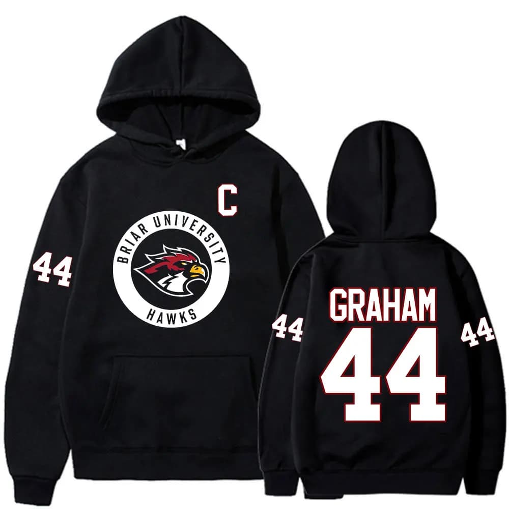 Graham 44 Off Campus TV Series Briar University Hockey Hoodies Men Women Clothing Casual Loose Long Sleeves Hooded Sweatshirts