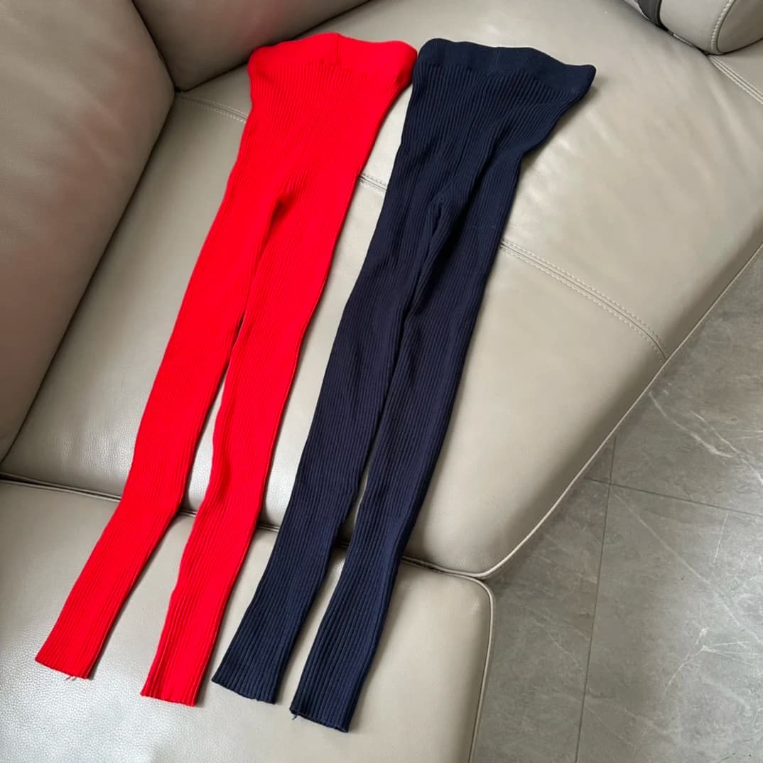 23112 Milk texture thickened wool knitted leggings recommended