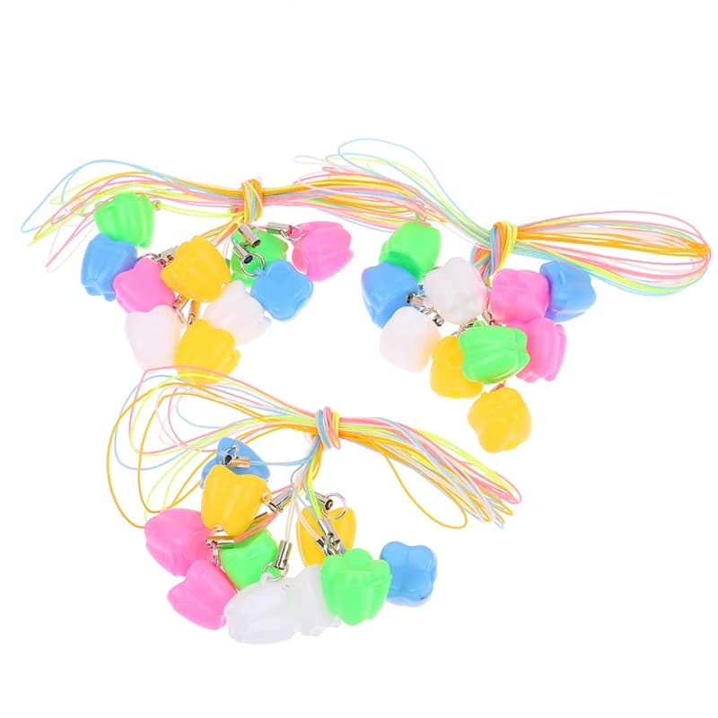 50 Pezzi Scatole Portadenti a Forma di Dente, Contenitori per Denti da Latte, Organizzatore per Denti Decidui per Bambini, Scatola Regalo Souvenir per Neonati
