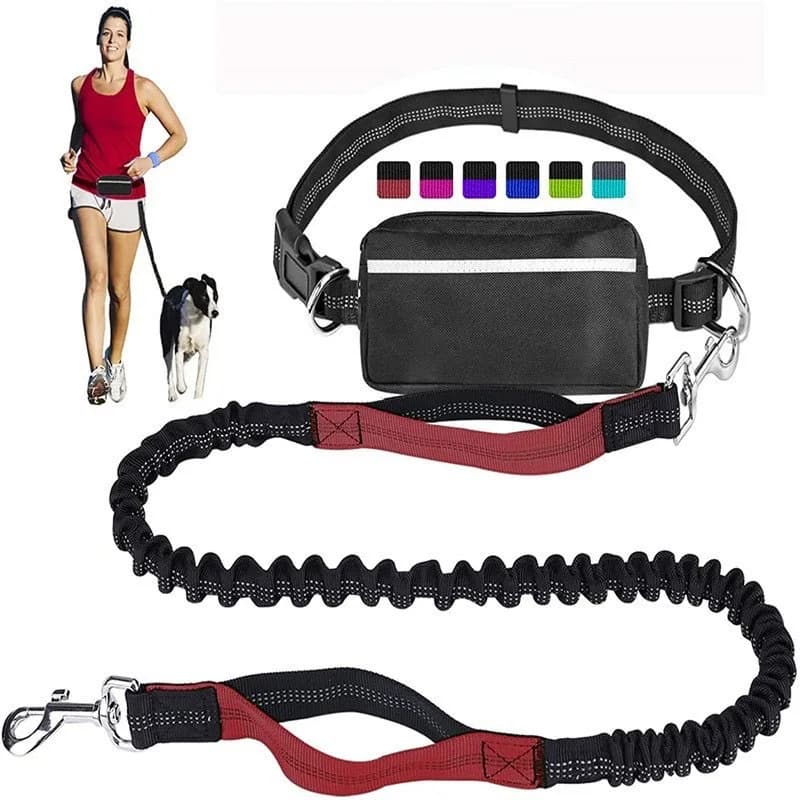 Hands Free Dog Leash Belt Adjustable Dog Leash For Running Walking Reflective Pet Waistband Training Supplies