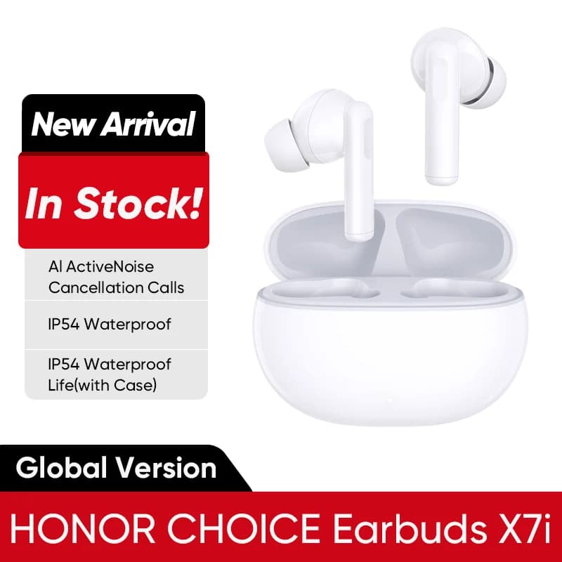 HONOR CHOICE Earbuds X7i Global Version TWS Earbuds AI Active Noise Reduction Earphone Up to 38 hours of playback IP54 Headphone