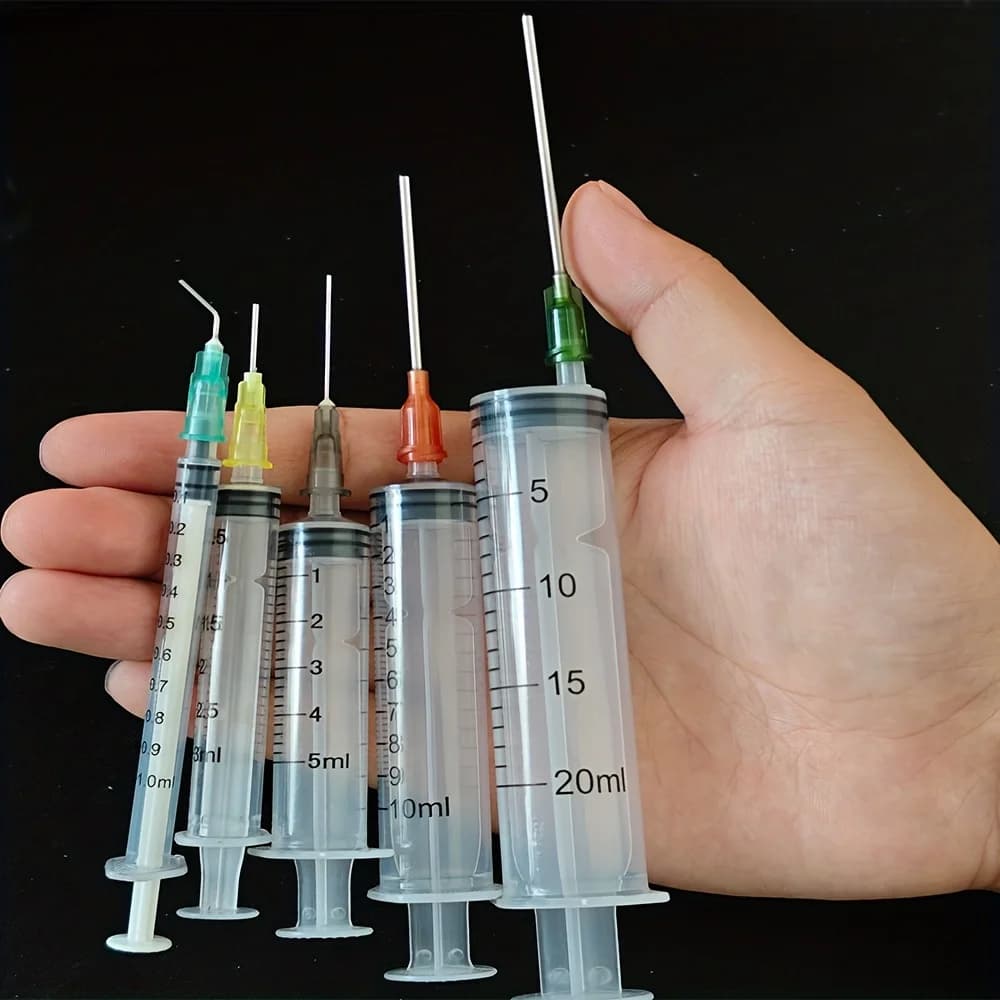 14/10pcs Syringe Set with Blunt Needles, Various Size1ml,3ml,5ml,10ml,20ml,60ml,Plastic, for Refilling, Measuring, Scientif sewing accessories ganchos de crochet diamond painting accessories