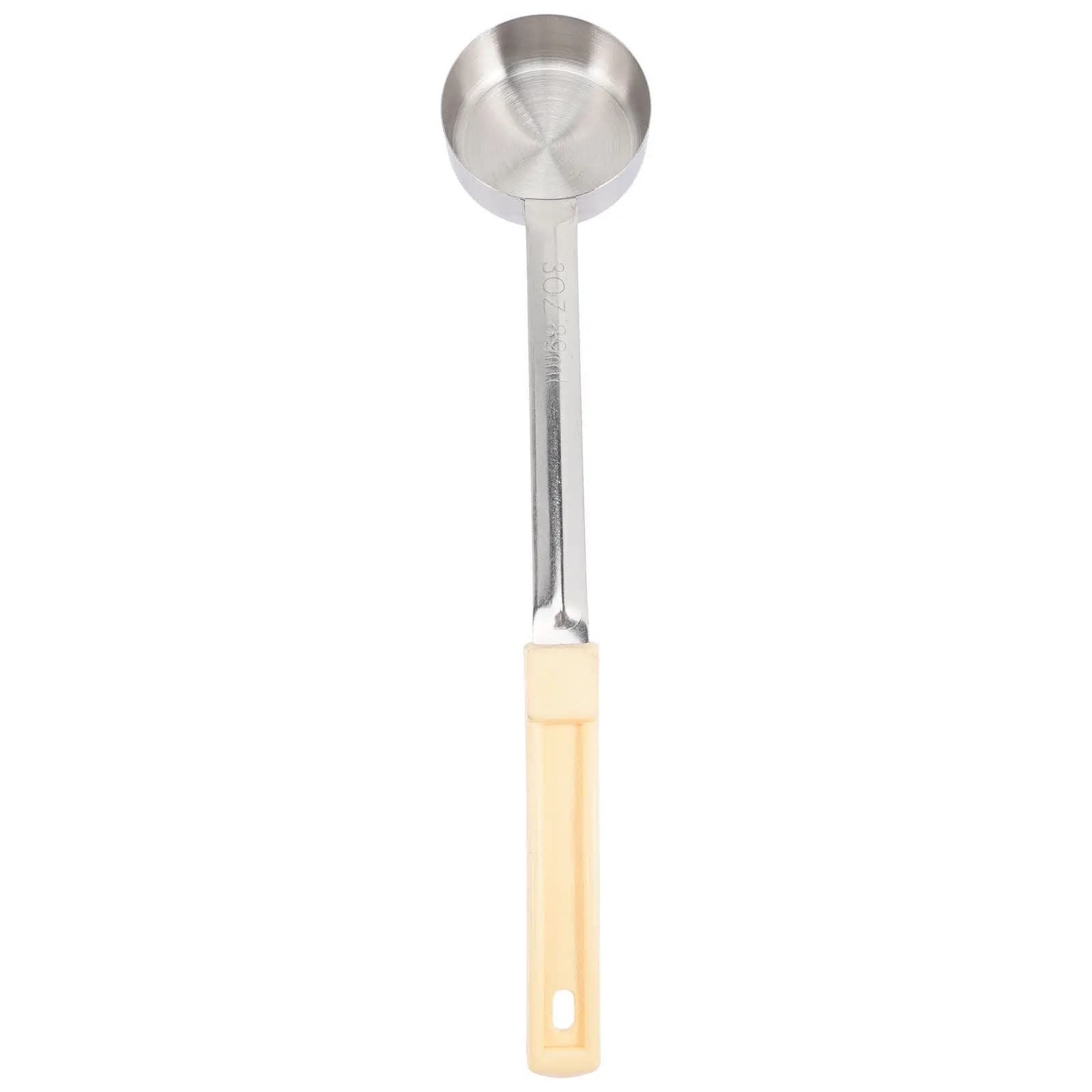 Cucchiaio per Porzionare e Servire, per Salsa Pizza, in Acciaio Inox, Fondo Piatto, Facile da Impugnare, Produzione Professionale