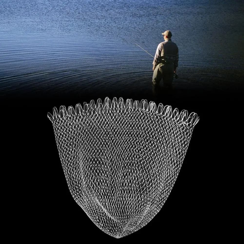 Outdoor 40/50/60 cm doppia linea intrecciata rete da pesca guadino attrezzi da pesca foro a rete per Bass trota cattura seducente accessorio S0K6
