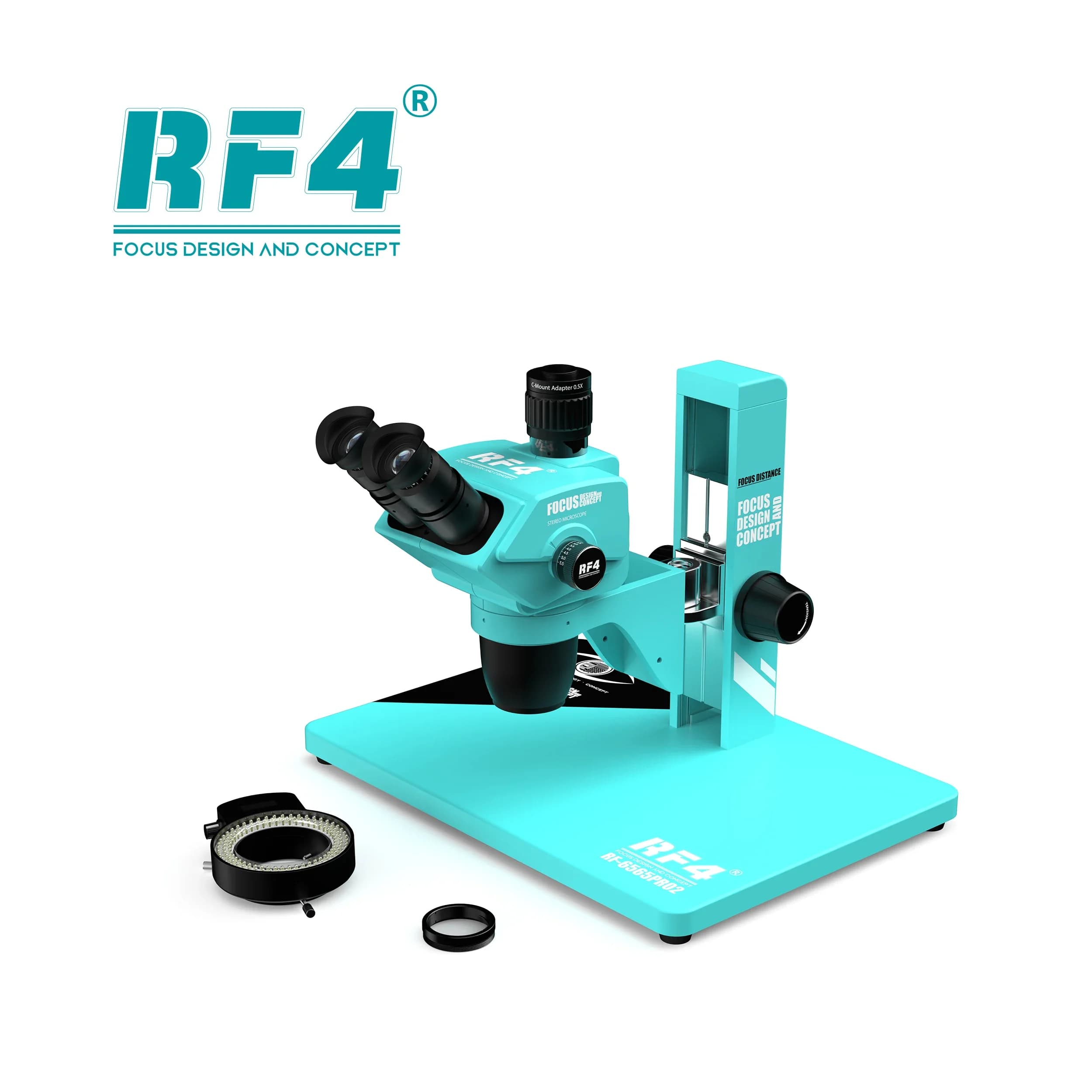 RF4 RF-6565Pro2 Microscopio stereo professionale Microscopio continuo trinoculare per strumento di riparazione della scheda madre del telefono cellulare