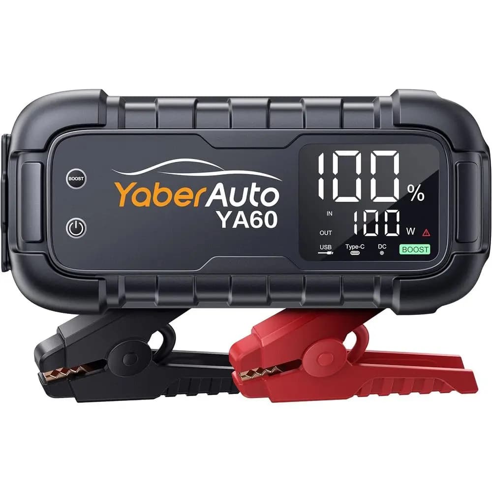 Avviatore di Emergenza 8000A 65W a Ricarica Rapida (per Tutti i Veicoli a Benzina/12.0L), Avviatore Portatile per Auto, Jump Starter per Batteria Auto