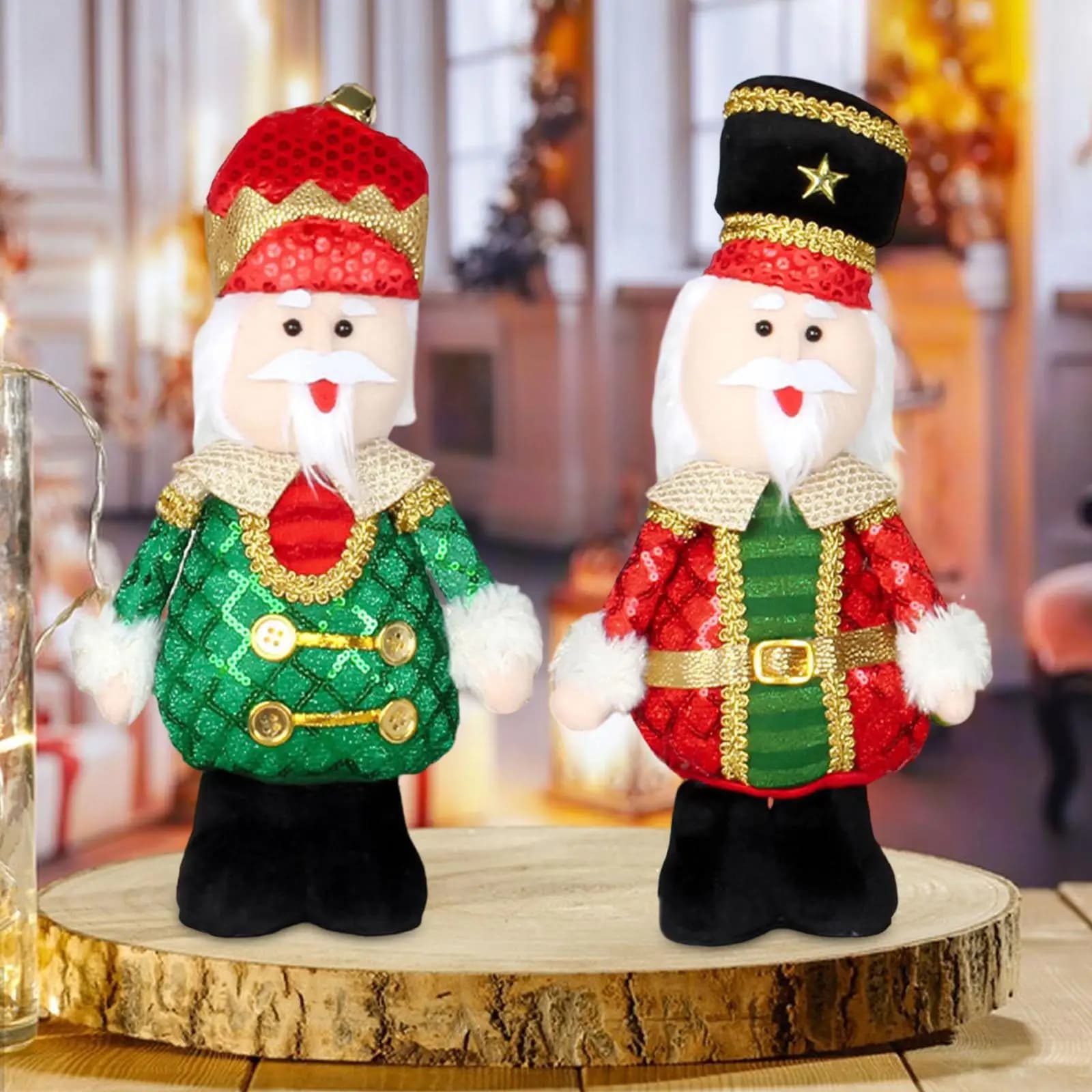 Schiaccianoci bambola decorazioni natalizie decorazione da tavolo natalizia bambola di peluche centrotavola per camino scrivania da ufficio mensola da cucina