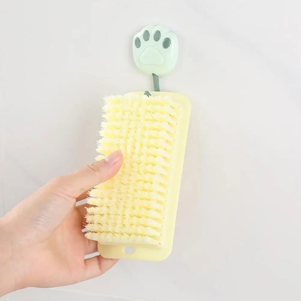 2Pcs Soft Bristle Shoes Scrub Brush Comfortable Grip Laundry Cleaning Brush Clothes Scrubber Home Cleaning Tool
