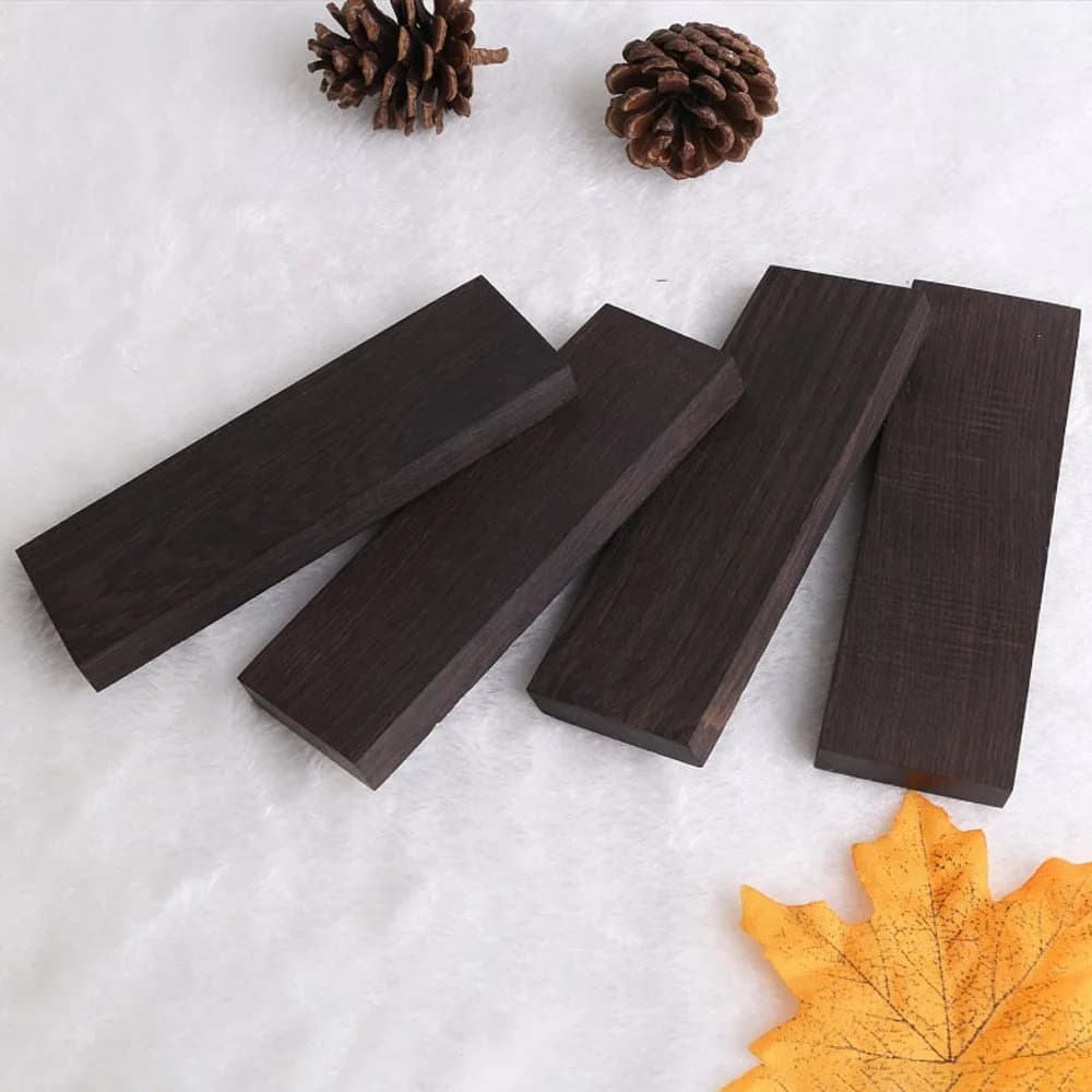 Ponte, Ponticello, Piroli, Manopole e Plettri in Legno Grezzo per Chitarra Acustica, Componenti Grezzi per Luthieria Fai-da-te