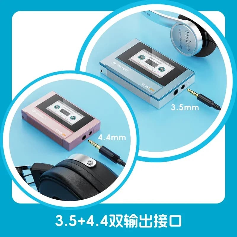 Fiio Snowsky Echo Mini Wireless Bluetooth Mp3 Mini Walkman 8GB Supporto personalizzato Dsd Retro Lettore Bluetooth portatile Regalo musicale Uomo