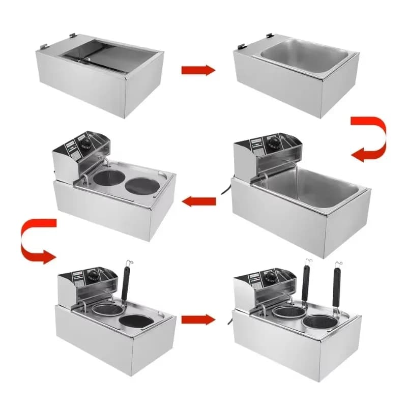1500W Multi-Purpose Kitchen Machine with 2 Baskets Pasta Cooker for Noodles Spaghetti Dumplings Fried Snacks New Condition