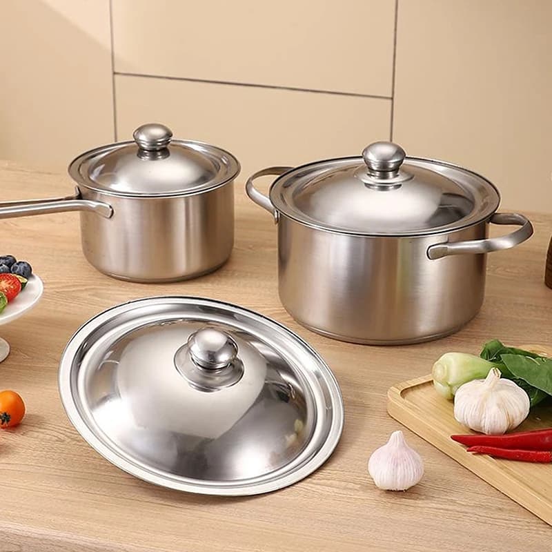 Nuovo coperchio rotondo in acciaio inossidabile, coperchio universale di ricambio per padella, bordo liscio, lavabile in lavastoviglie, per padella, wok, pentola