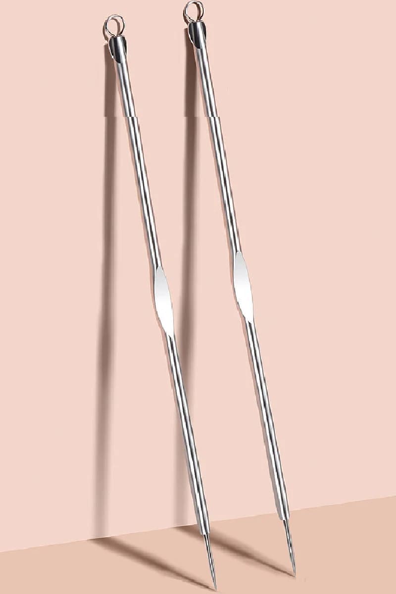 1/2 Pcs Blackhead Comedone Acne Pimple Blemish Extractor Remover Stainless Steel Needles Remove Tool Face Skin Care Pore Cleaner