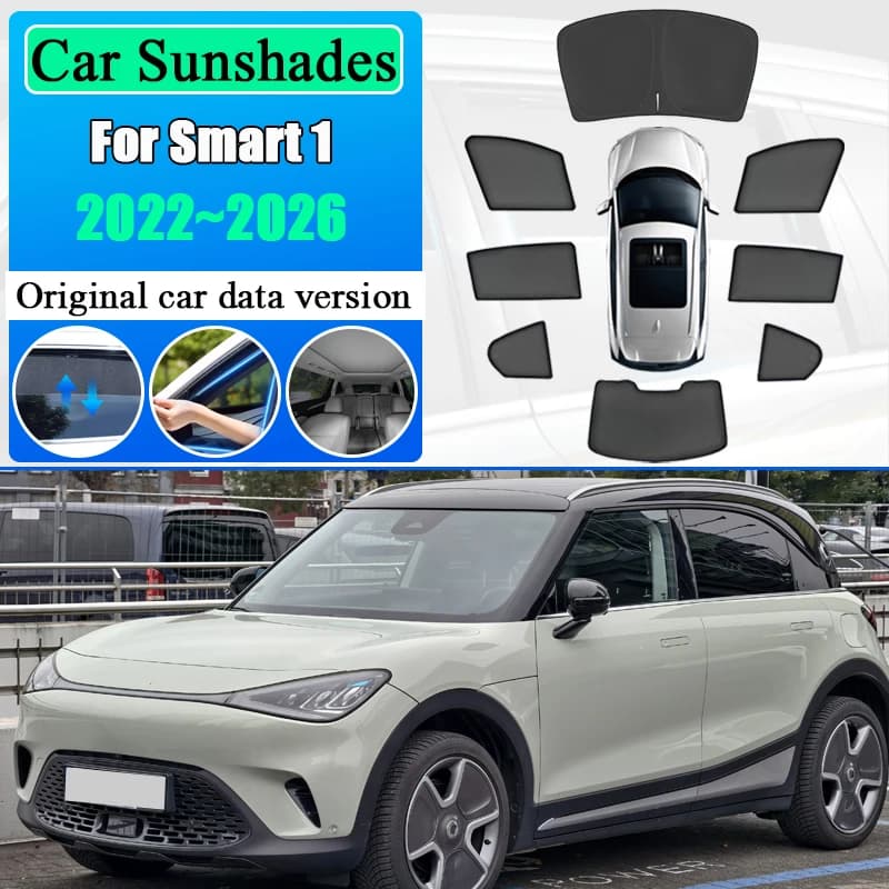 Parasole per Smart 1 2022 2023 2024 2025 2026, Tenda Parasole a Rete per Parabrezza, Zanzariera Anti-UV, Tenda Privacy, Accessori Auto