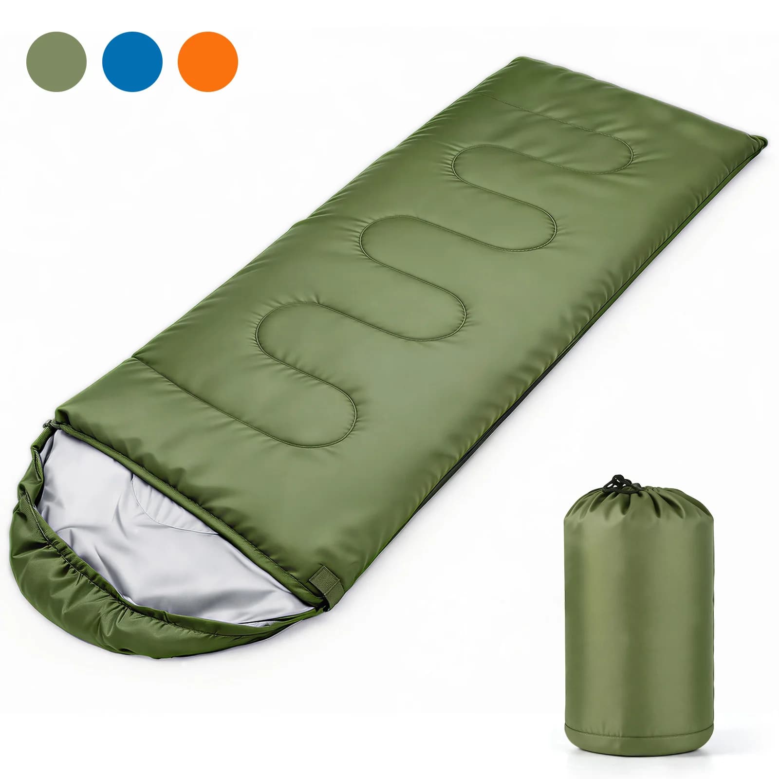 Standard 3 COLOR 10-hour Insulation, Lightweight High Quality Warm, Adult Mummy-style Outdoor Camping Sleeping Bag Suitable for All Seasons