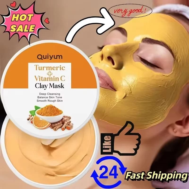Curcuma Mud Mask Pore Cleansing Vitamin C Mud Mask Eliminates Brufoli inhibits melanin Exfoliating Reduce pores Masks for facial care