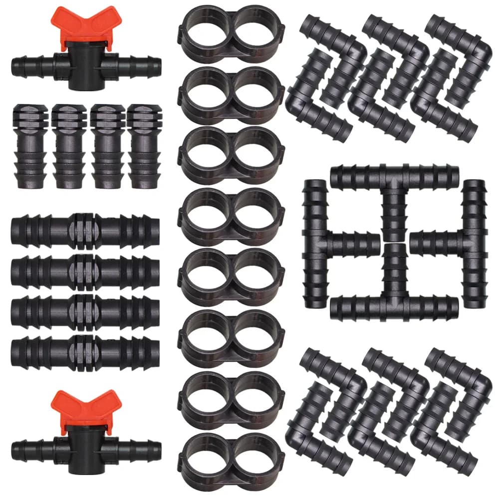 16mm barbed wire pipe fittings for garden drip irrigation connectors 1/2" plug cap elbow fitting for hose irrigation