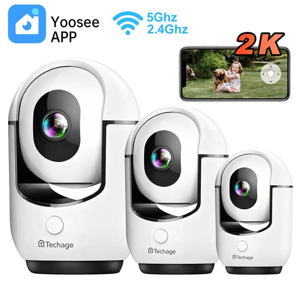 2/4PCS 3MP Indoor Wifi Security Camera Baby 355° Monitor IP Camera Video Surveillance 2-Way Audio Wi-Fi TF Cloud CTV Camera