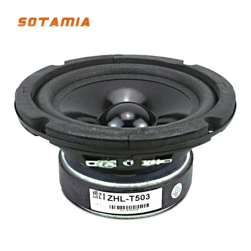 SOTAMIA 1PCS HIFI Grade 5 Inch Round Small Speaker 8 Ohm 50 Watt Bubble Edge High Power Subwoofer Bluetooth Sound Box
