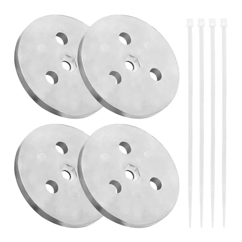 ABHS-4 Pcs Pool Zinc Anode Weight Plate, Anti-Electrolysis Sacrificial Anode For Salt System Swimming Pools