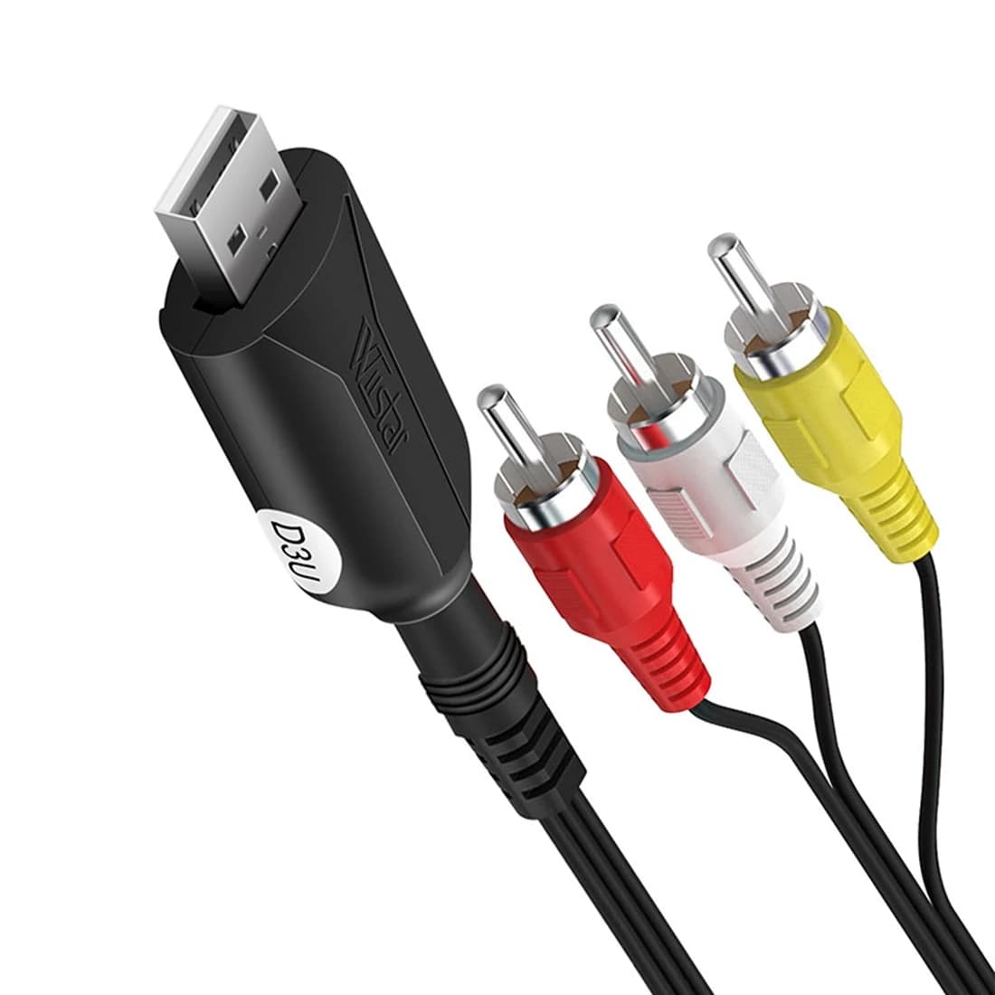 BAAE WIISTAR Scheda di acquisizione video USB VHS a RCA digitale a USB 2.0 Convertitore adattatore dispositivo di acquisizione audio Facile da collegare VCR DVR TV