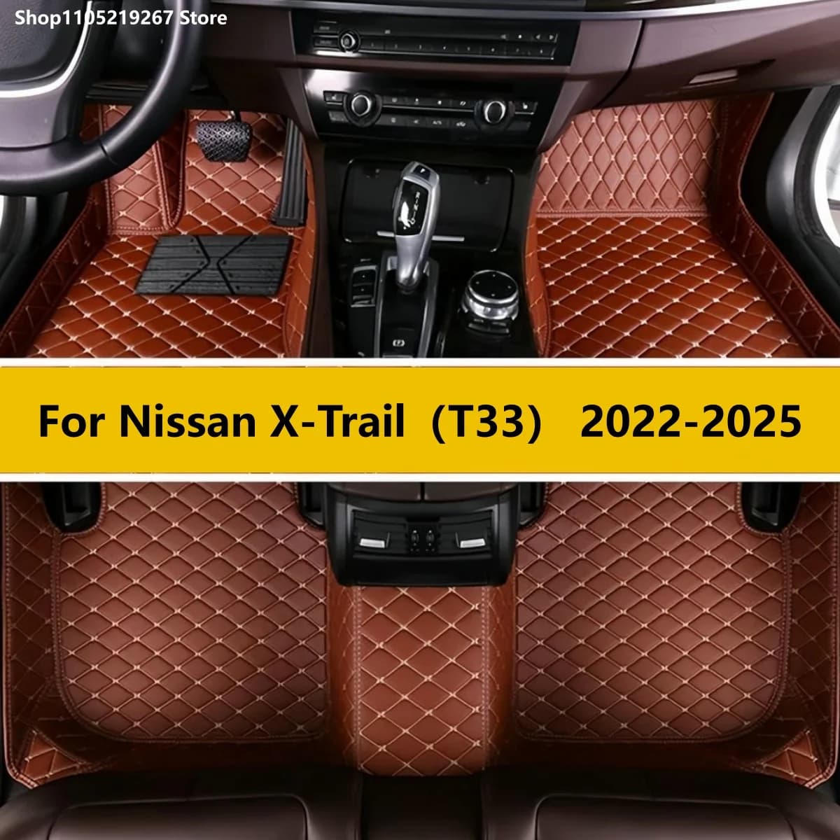Tappetini per Auto Ibrida Nissan X-Trail Rogue T33 2022 2023 2024 2025, Accessori Interni per Auto