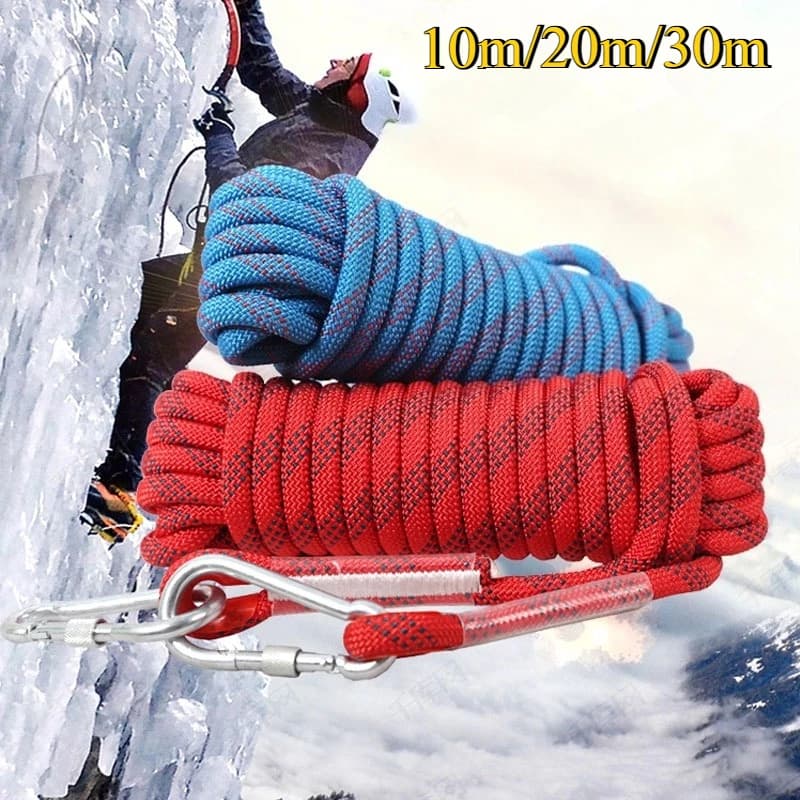 10m/20m/30m Climbing Rope Static Rock Climbing Cord High Strength Rope Safety Rope for Escape Fire Rescue Dock Anchor Boat Rope