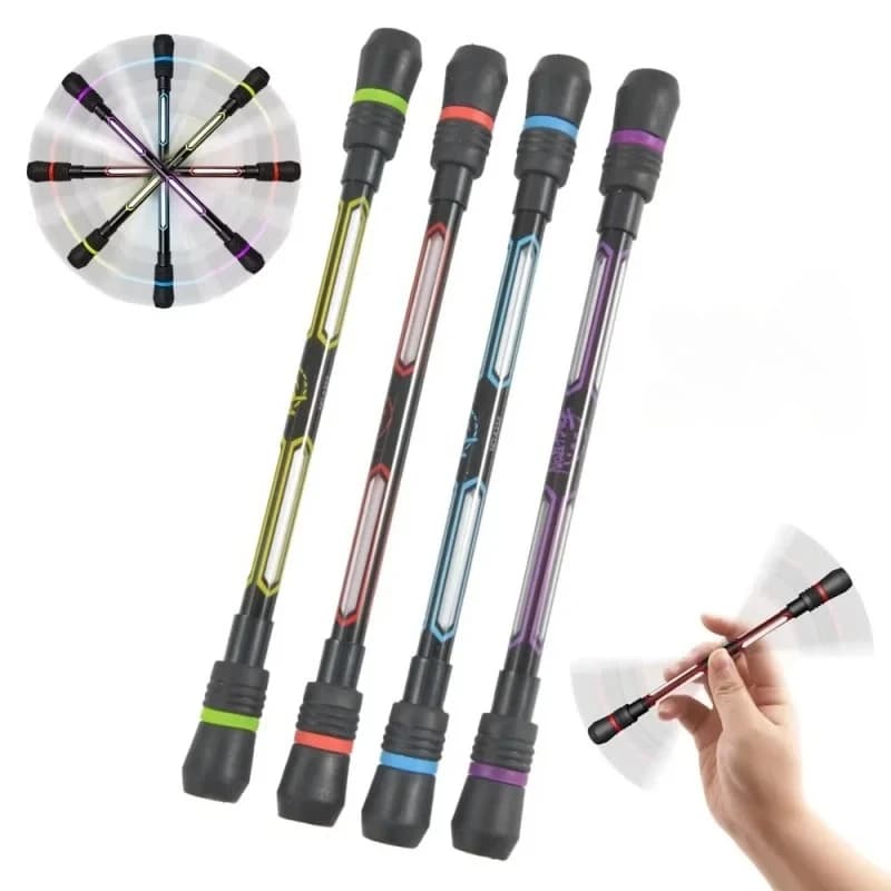 Set di 1/4 Penne Fidget Spinner, Penna a Sfera da 0,5 mm per Alleviare lo Stress e Migliorare la Concentrazione, Divertente Giocattolo da Scrivania e Regalo per Adulti, Scrittura Fluida