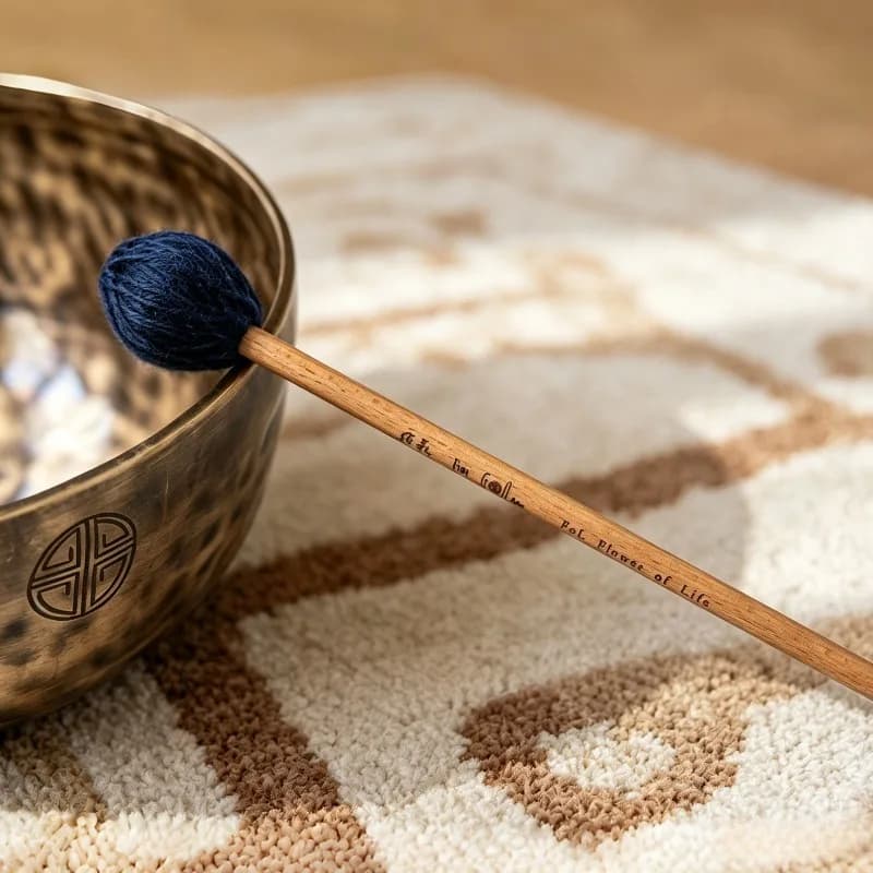 Meditate Singing Bowl Yarn Stick Tibetan Sound Bowls Mallet Sound Healing Bowls Long Mallet Percussion Instruments Accessories
