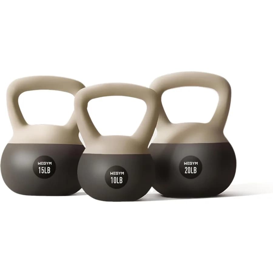 Soft rings with shock-resistant padded base and non-slip wide handle for home workouts Weightlift and Full B