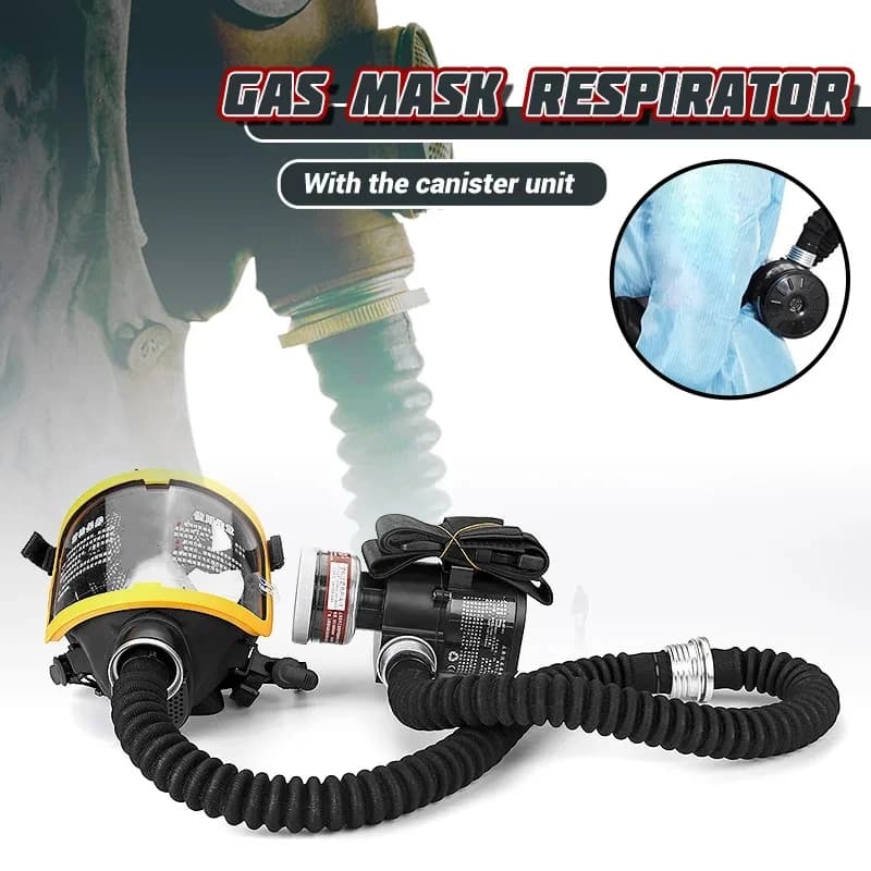 Respiratore protettivo elettrico a flusso costante fornito con sistema d'aria maschera antigas fornitura di sicurezza sul posto di lavoro respiratore a maschera antigas integrale