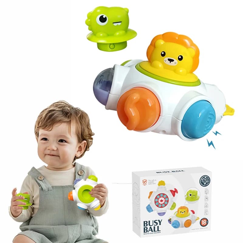 Palla occupata per bambini Palla da presa multifunzionale occupata Azione rilassante con le dita Giocattolo per l'addestramento fine Giocattolo educativo Montessori Regalo per bambini