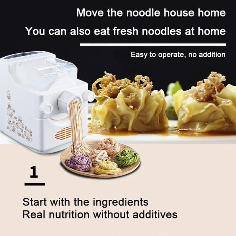 Macchina per Pasta Elettrica Intelligente Completamente Automatica, Elettrodomestico da Cucina per Preparare Noodle e Pasta