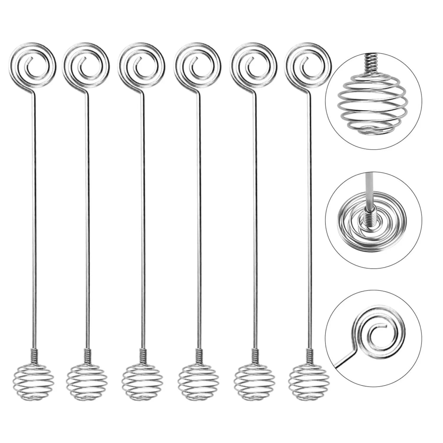 Set da 6 Pezzi per Mescolare il Miele, Kit di Utensili da Cucina per Versare e Mescolare Senza Sforzo, Pratica Cucchiaio Lungo per Miele