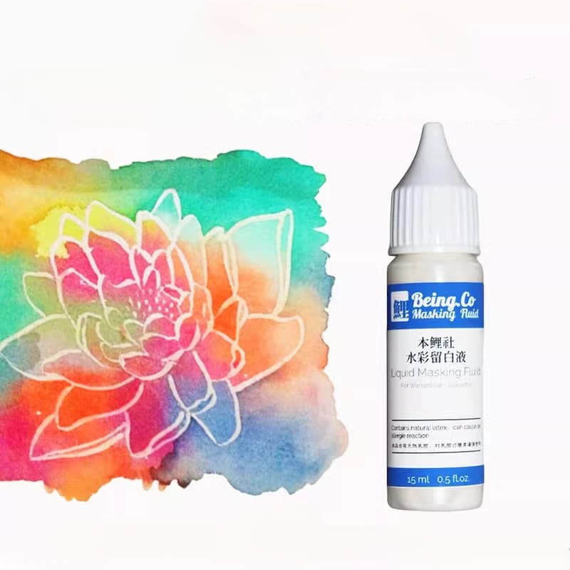 Penna fluida per mascheratura per acquerello bianco/blu Gomma da 15 ml Colla per artisti che copre materiali artistici liquidi