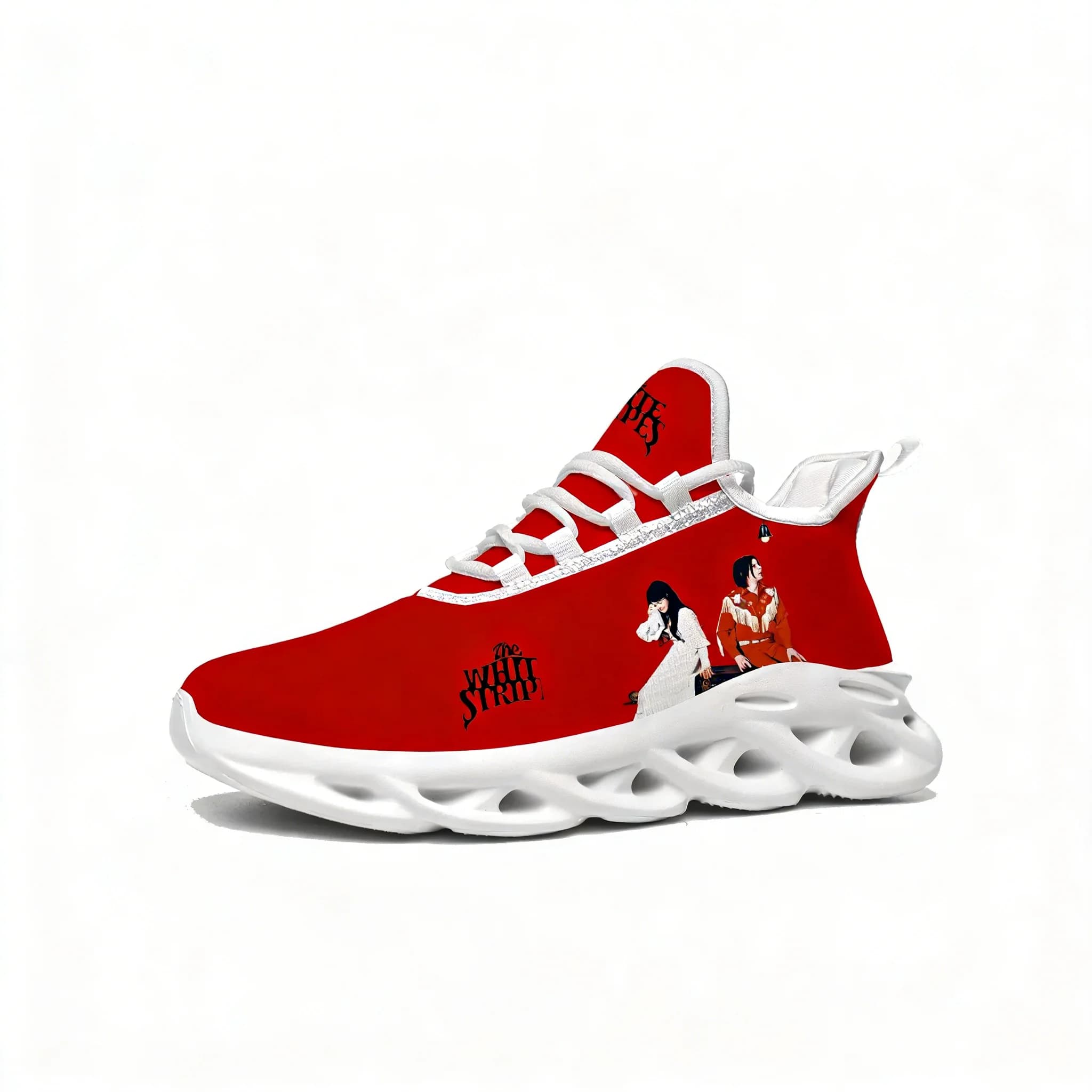 The White Stripes Flat Sneaker Lace Mesh Shoes Mens Womens Sports Shoe High Quality Comfortable Sports Sneakers Custom Footwear