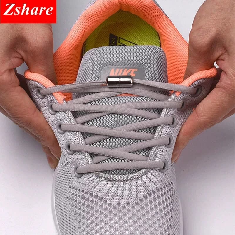 1 pair of laces of shoes without tie round elastic laces for sneakers for children and adults laces of fast lace laces shoes 21 laces of color shoes