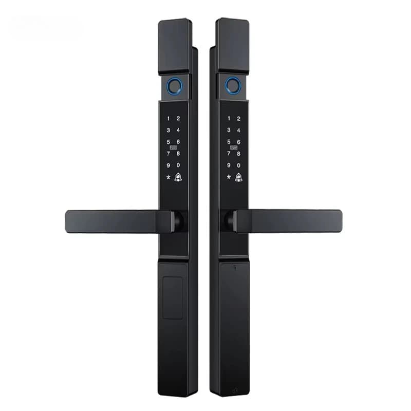 Waterproof Tuya Sliding Door Smartlock 85 Mortise Latch Doors Handle with Locks Fingerprint Handle Electric Smart Lock