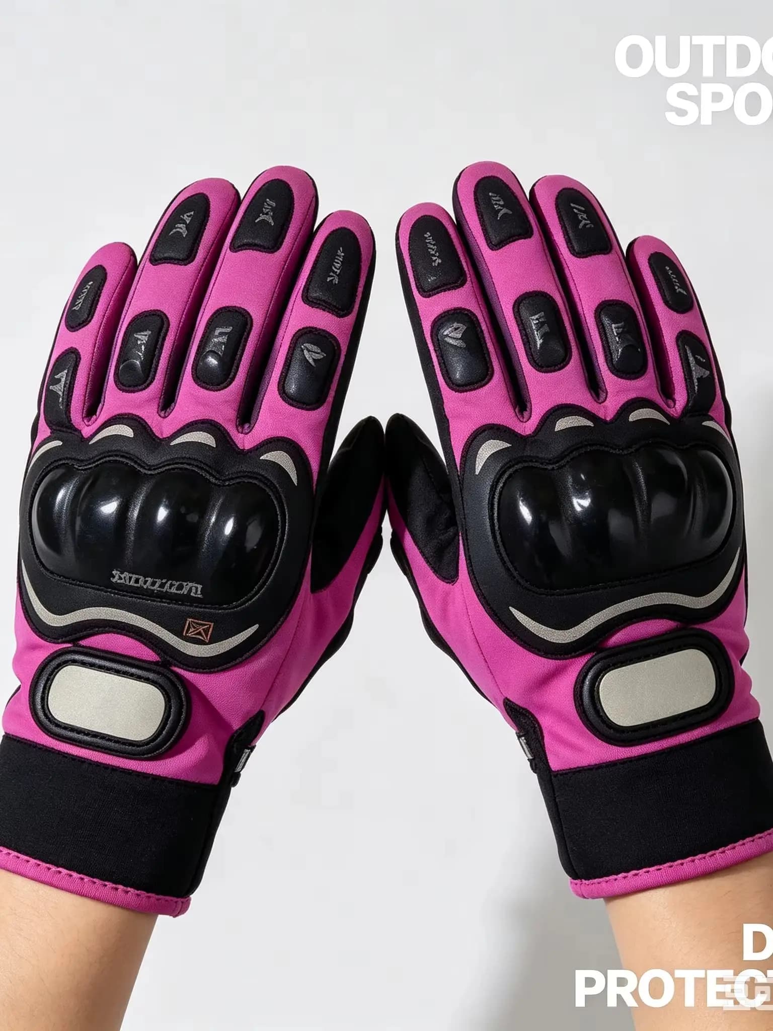 Summer Breathable Full Finger Motorcycle Gloves, Anti-Scratch Anti-Fall Touch Screen Riding Gloves for Off-Road Sports