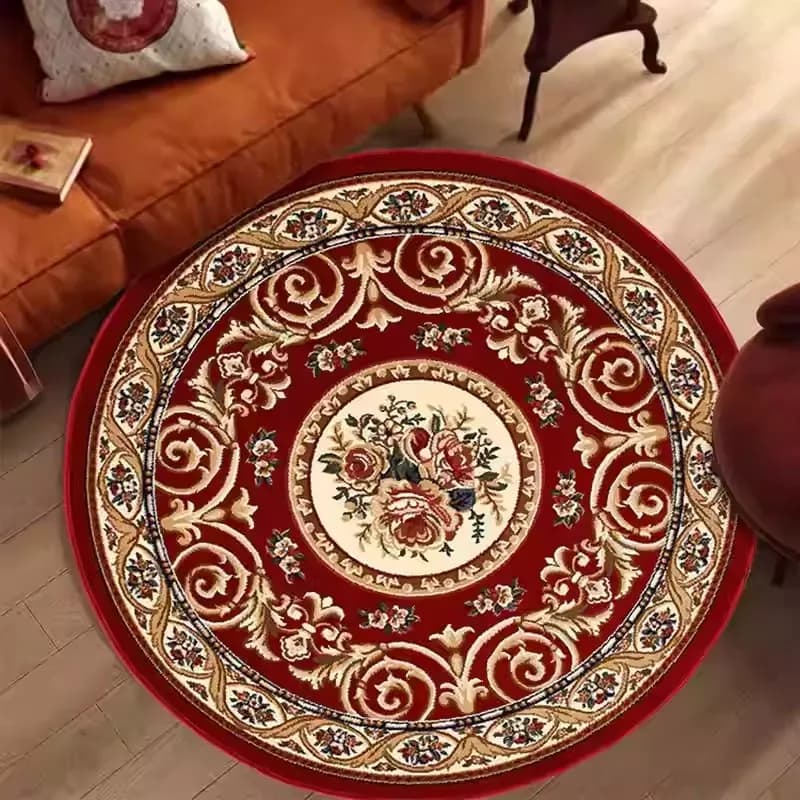 Tappeto Rotondo Persiano, Tappetino per Bagno, Decorazione per la Casa, Tappeto per Soggiorno e Cucina, Tappeti per Camera da Letto, Regalo