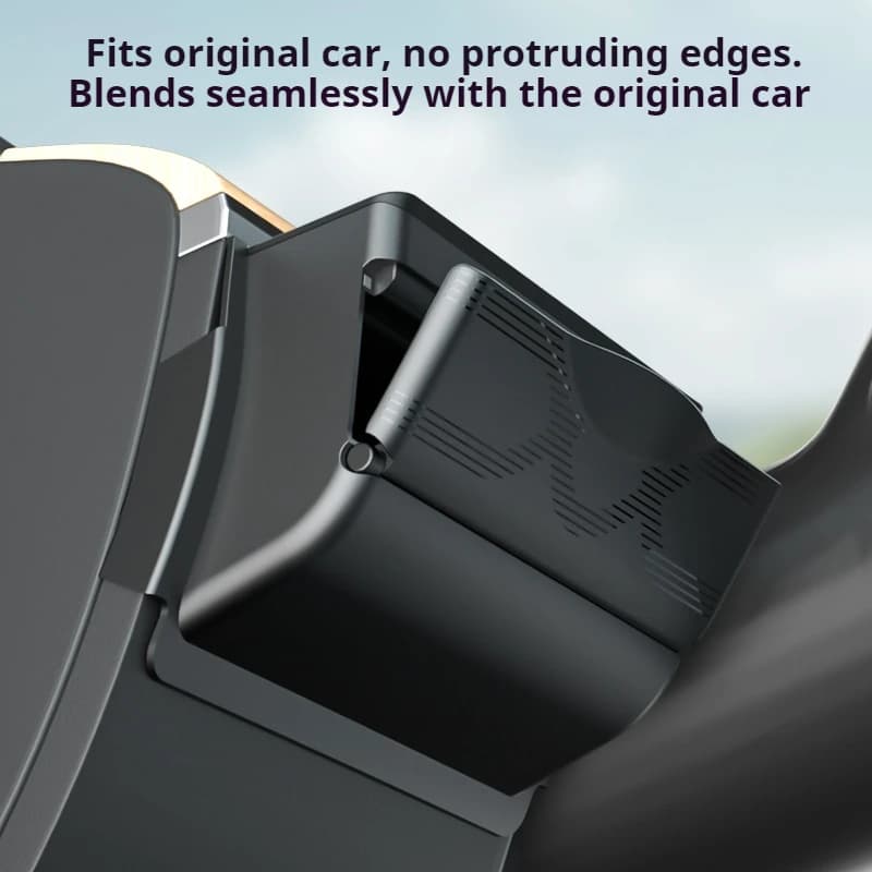 For Tesla Model Y 2021-2024 Steering Wheel Side Storage Box – Double Layer Organizer for Phone Cards & Key Mini Glove Box