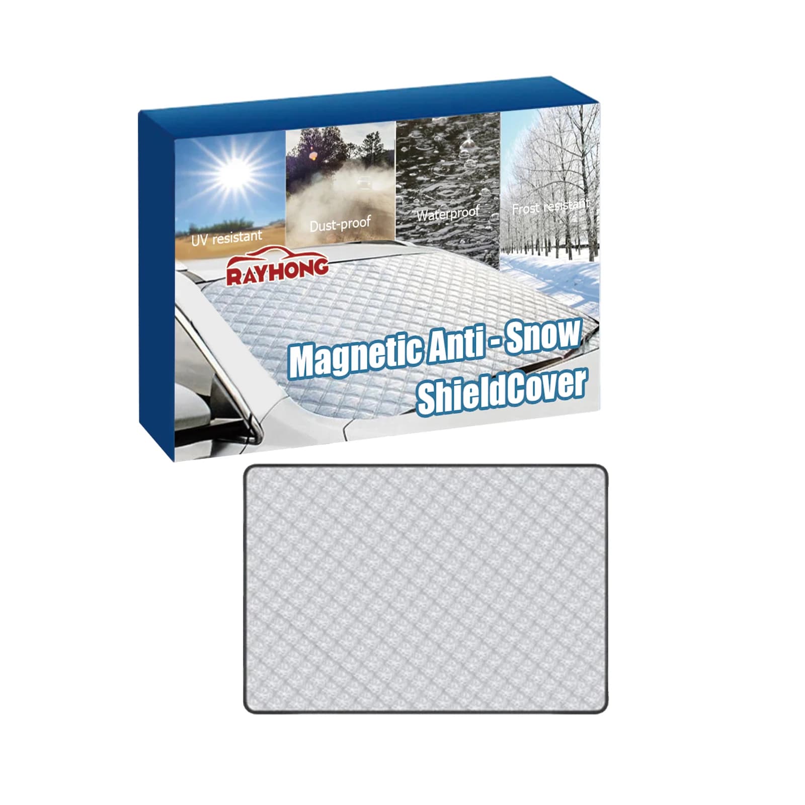Copertura Antineve per Parabrezza Auto Rayhong, Protezione Invernale Antigelo e Antineve, Impermeabile, Parasole Universale per Finestrini Auto