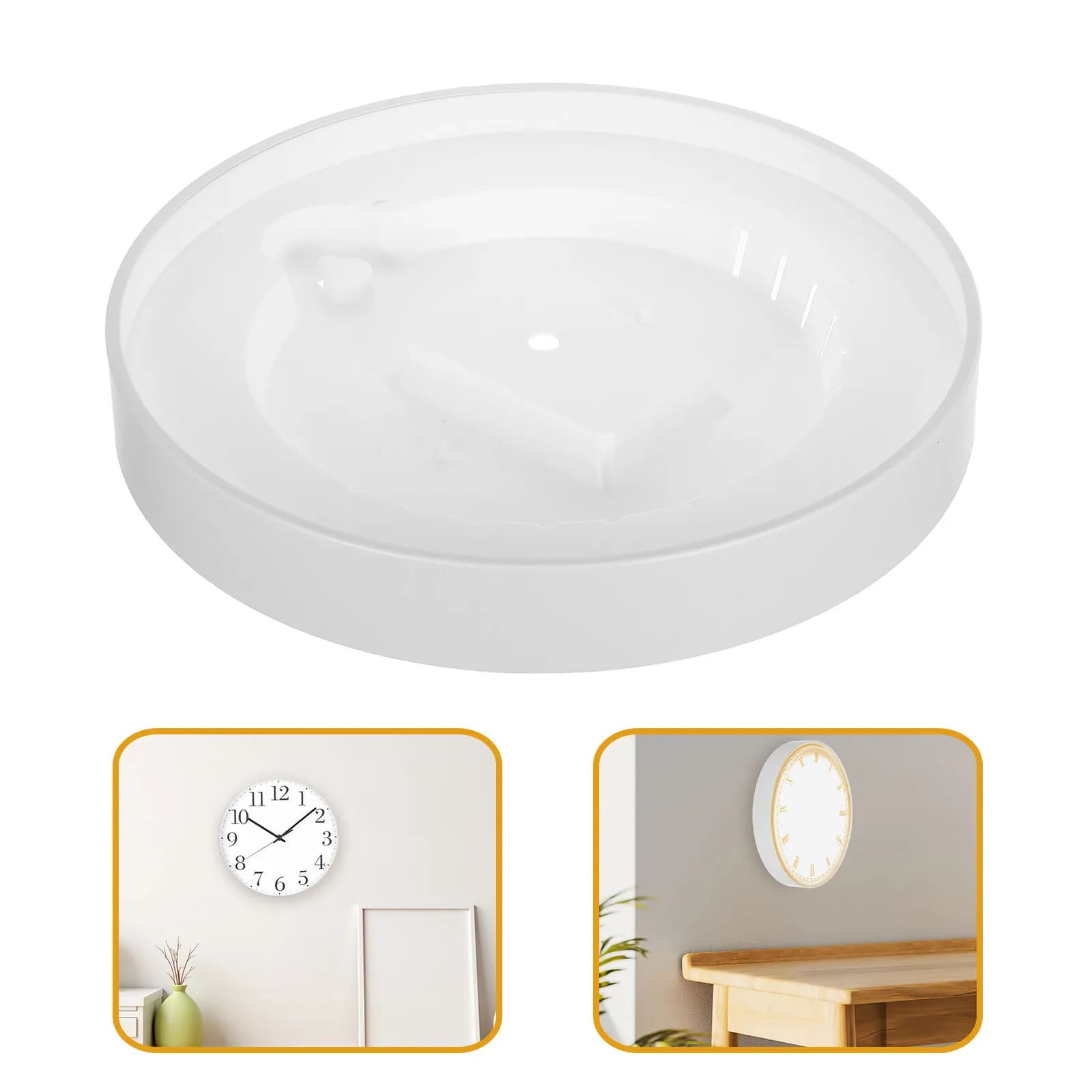 Cornice per Orologio da Parete al Quarzo in Metallo e Plastica, Bordo Ultra Sottile, Kit di Riparazione Fai-da-te, Coperchio Posteriore per Cassa Orologio, per Casa e Ufficio