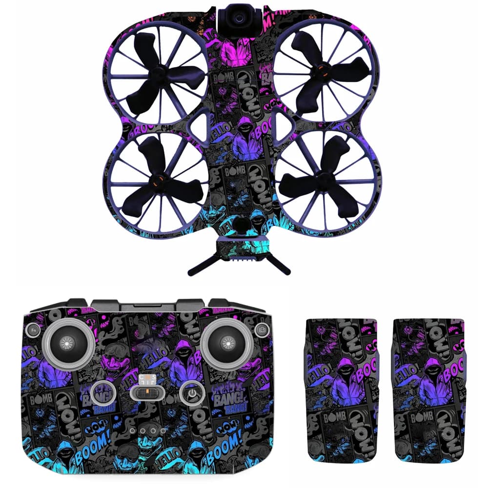 Kit adesivi decorativi per DJI Neo 2, adesivo skin impermeabile, accessorio fai da te per drone DJI Neo, pellicola protettiva antigraffio